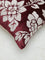 Westside Home Burgundy Floral Design Cushion Cover