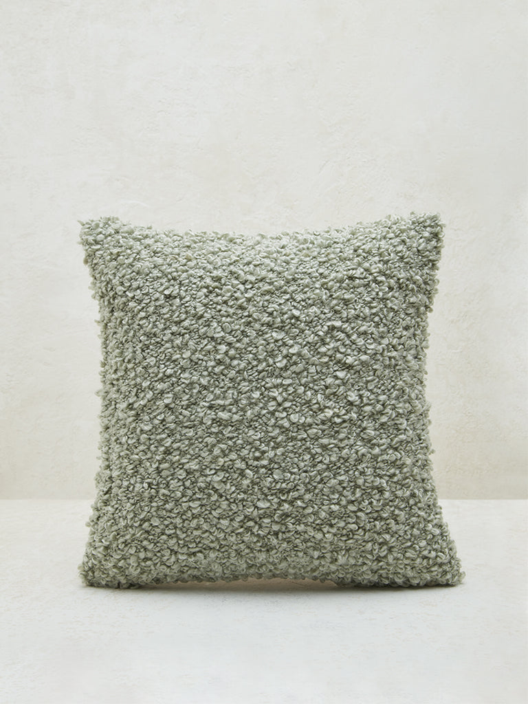 Westside Home Mint Teddy Fleece Cushion Cover