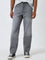 Nuon Light Grey Faded Mid - Rise Relaxed - Fit Jeans