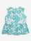 Utsa Kids Aqua Floral Print Peplum Top (8-14 years)