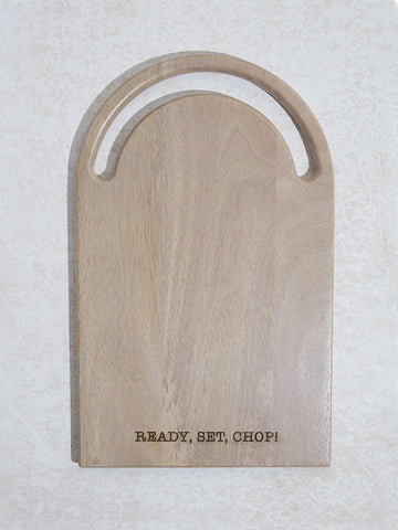 Westside Home Brown Text Design Chopping Board with Handle