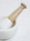 Westside Home White and Brown Marble Mortar and Pestle