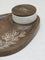 Westside Home Dark Brown Leaf Design Chip and Dip Tray