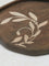 Westside Home Dark Brown Leaf Etched Wooden Pizza Platter - Small