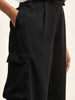 Bombay Paisley Black High-Rise Cotton Blend Trousers