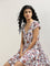 Bombay Paisley Multicolour Floral A-Line Cotton Dress