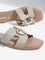 LUNA BLU Taupe Metal-Detailed Slides