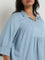 Gia Light Blue Chambray Cotton Blouse