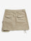 Y&F Kids Beige Mid-Rise Cargo-Style Cotton Skirt