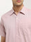 WES Casuals Pink Striped Relaxed-Fit Cotton Shirt