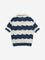 HOP Kids Navy Knit-Textured Collared T-Shirt