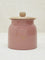 Westside Home Pink Text Design Coffee Jar with Wooden Lid