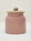 Westside Home Pink Text Design Sweets Jar with Wooden Lid