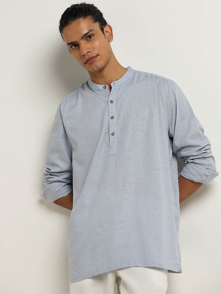 ETA Dusty Blue Resort-Fit Cotton Shirt