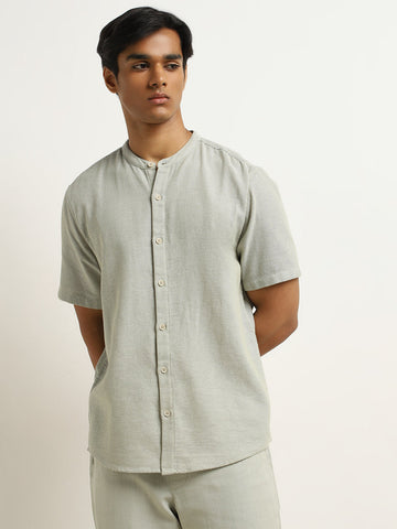 ETA Sage Knit-Textured Resort-Fit Cotton Shirt