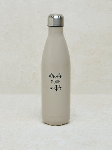 Westside Home Off-White Text Design Water Bottle