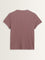 Wunderlove Mauve Ribbed-Textured Henley Top