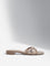 LUNA BLU Taupe Chain Detail Multi-Strap Slides