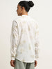 ETA Off-White Floral Design Resort-Fit Cotton Shirt