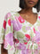 Bombay Paisley Multicolour Floral Printed Smocked Top