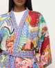 Westside Home Multicolour Printed Kimono Robe with Belt
