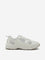 SOLEPLAY Off-White Lace-Up Mesh Sneakers