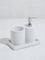 Westside Home White Shell Textured Bathroom Accessory Set