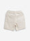 HOP Kids Beige Solid Mid-Rise Shorts