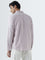 WES Casuals Pink Striped Slim-Fit Cotton Shirt