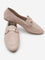 LUNA BLU Blush Pink Metal-Detailed Loafers