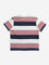 HOP Kids Navy Striped Crab Design Cotton T-Shirt