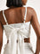 Nuon White Schiffli Design Corset-Style Cotton Top