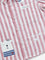 HOP Baby Red Striped Animal Embossed Cotton Shirt