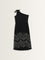 LOV Black Embroidered One-Shoulder Dress