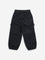 HOP Kids Black Cargo-Style Mid-Rise Joggers