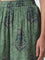 Utsa Green Printed A-Line Cotton Kurta