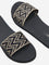 LUNA BLU Black Chevron Printed Knitted Slides