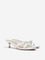 LUNA BLU White Bow-Detailed Kitten Heel Sandals