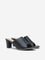 LUNA BLU Black Block-Heel Sandals