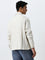 Nuon Off-White Textured Relaxed-Fit Jacket