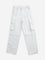 Y&F Kids Off - White Cargo-Style Relaxed - Fit Mid - Rise Jeans