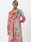 Zuba Pink Floral Printed Dupatta