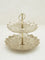 Westside Home Gold Petal Design Two-Tier Cake Stand