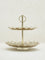 Westside Home Gold Petal Design Two-Tier Cake Stand