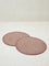 Westside Home Dusty Pink Circular Swirl Placemats (Set of 2)