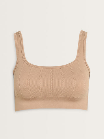 Superstar Light Taupe Textured Seam Free Bra