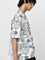 Nuon White Floral Printed Relaxed-Fit Shirt