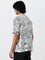 Nuon White Floral Printed Relaxed-Fit Shirt