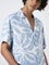 Nuon Light Blue Abstract Design Relaxed Fit Shirt