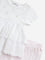 HOP Baby White Schiffli Cotton Blend Top with Shorts Set